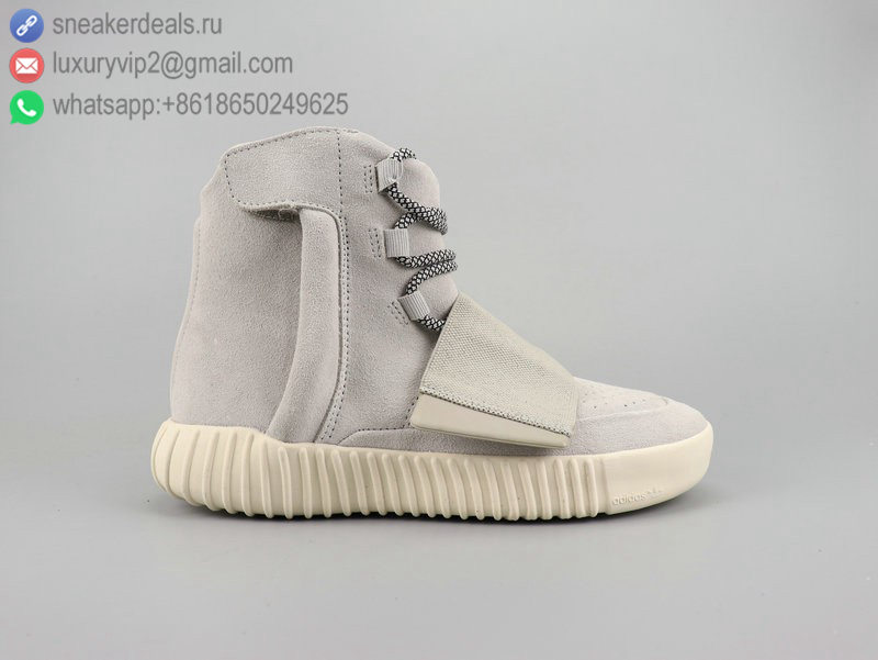 ADIDAS YEEZY BOOST 750 HIGH BEIGE LEATHER UNISEX SNEAKERS